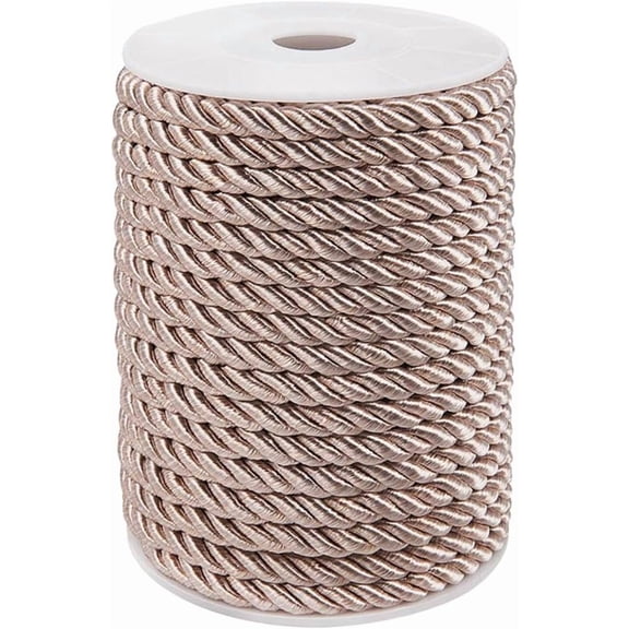 1roll Twisted Nylon Thread Tan 5mm about 18~19yards/roll(16.4m~17.3m/roll)