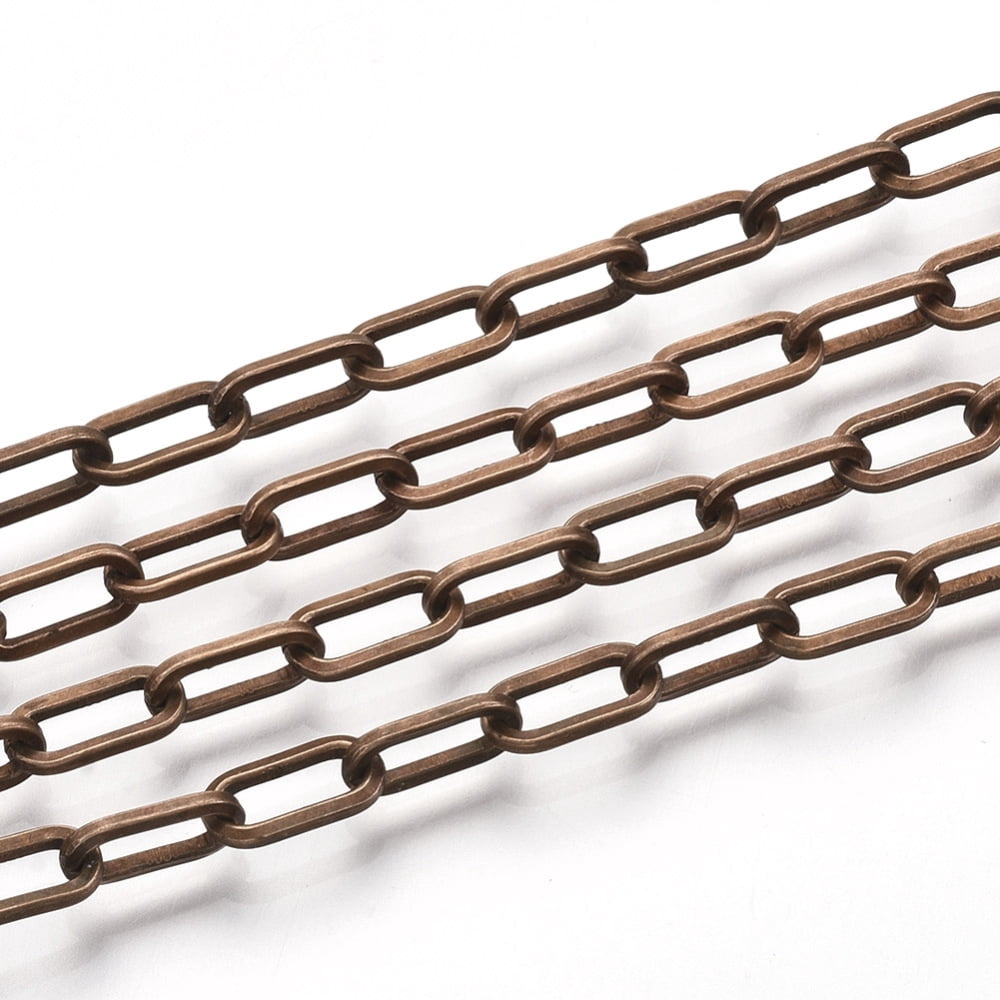 60 Feet Metal Iron Necklace Chains 3mm Bulk Curb Link Chain for Jewelry Making DIY Craft Supplies (Silver and Gold