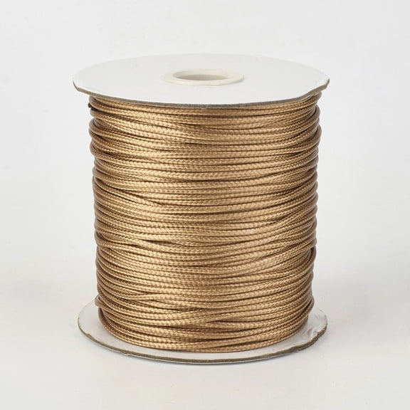 1roll Waxed Polyester Cord BurlyWood 0.8mm about 174.97 yards(160m)/roll