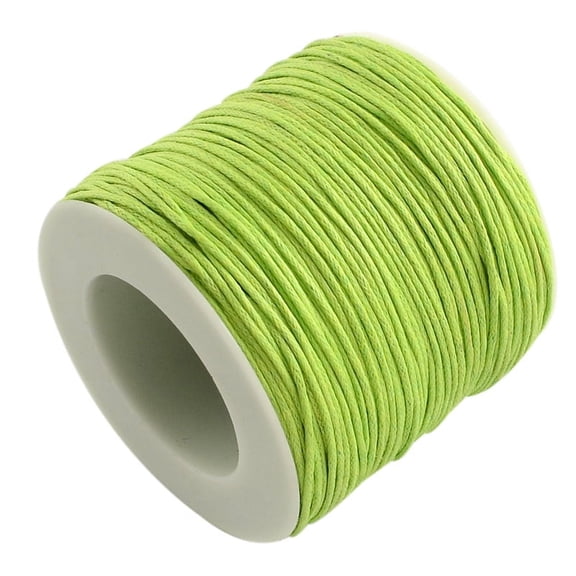 1roll Waxed Thread Cords Green Yellow 1mm about 100yards/roll(300 feet/roll)