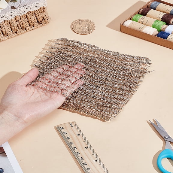 1set 0.5 yard Polyester Rhinestones Fabric for Garment Accessory Goldenrod 33~35x0.25cm