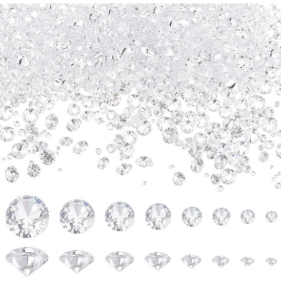 1set 1 box 2400pcs Cubic Zirconia Cabochons Clear Faceted Pointed Back Small Stone Beads for Necklace Nails Jewelry Making Craft
