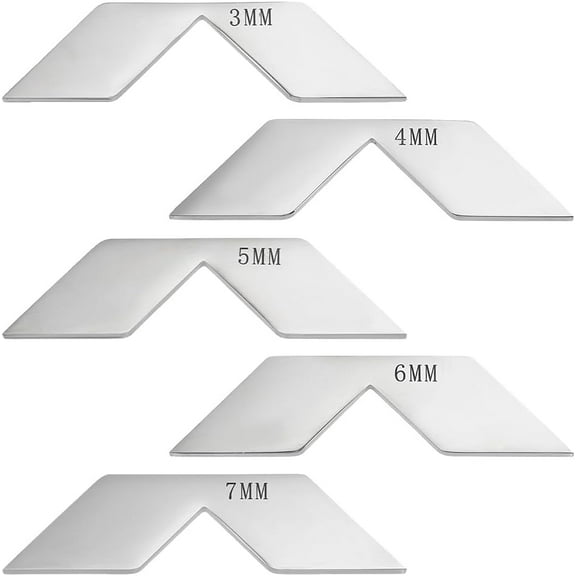 1set 1 set 201 Stainless Steel Corner Miter Tool Stainless Steel color 78x20x4mm 5pcs/set