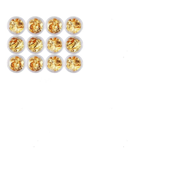 1set 1 set golden Foil Nail Art Tinfoil Stickers Decals For Nail Tips Decorations Golden 7cm about 12 box/set