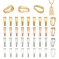 thumbnail image 1 of 1set 100pcs 4 colors Brass Snap on Bails for Pendants Mixed color 7x4.5~5x2~2.3mm 25pcs/color Brass, 1 of 5