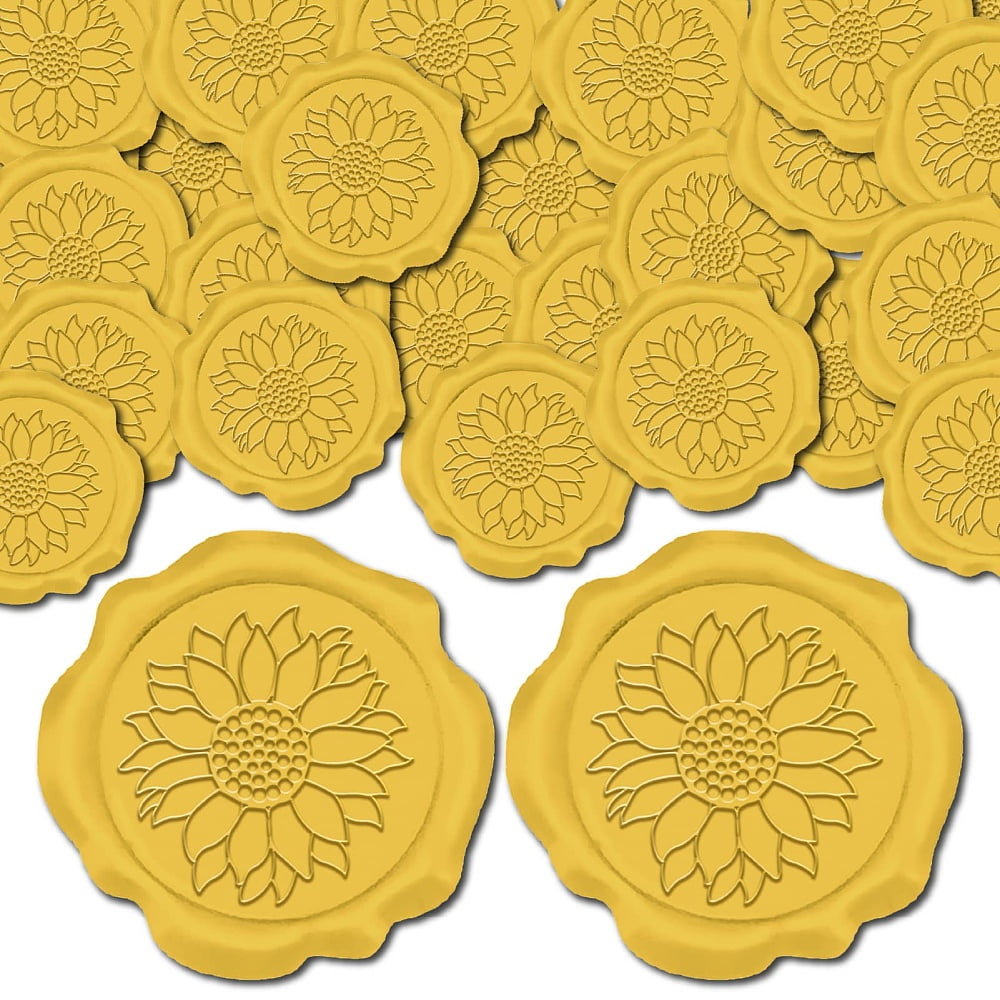 1set 100pcs Adhesive Wax Seal Stickers Envelope Seal Decoration For Craft Scrapbook DIY Gift Flower 30mm