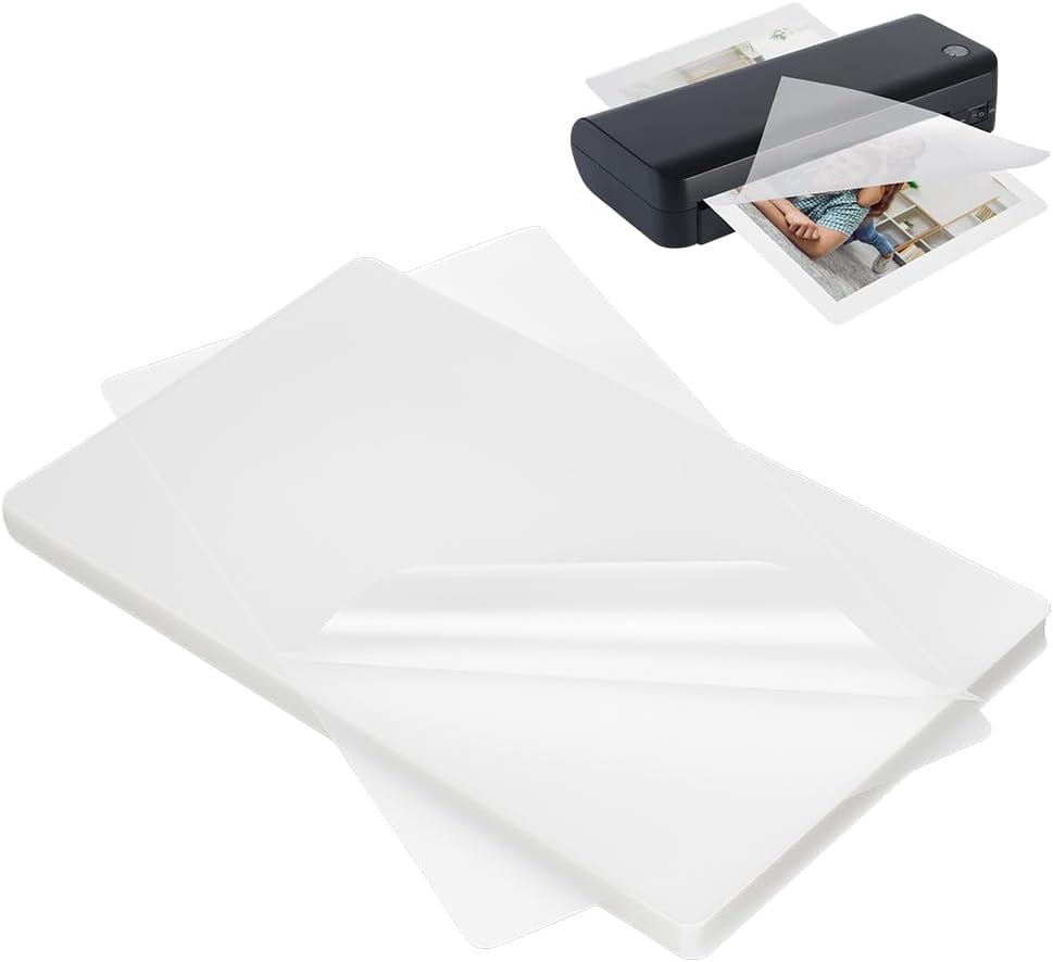 1set 100pcs Plastic Laminating Pouch Film Photo Protecting Sheets for Hot Laminator Clear 240x134x0.1mm