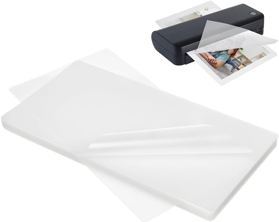 1set 100pcs Plastic Laminating Pouch Film Photo Protecting Sheets for Hot Laminator Clear 265x134x0.1mm