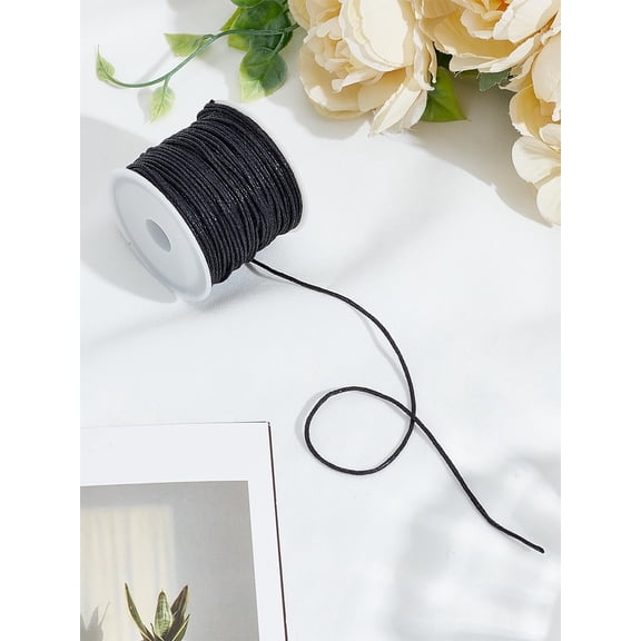 1set 10M/10.94 Yards 1mm Waxed Cotton Thread Cords Macrame Artisan String Roll Craft Cord for Handmade Bracelet Necklace Jewelry Making Macrame Supplies for DIY Coconut Brown