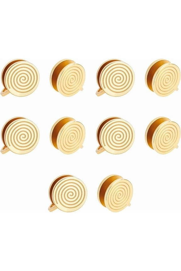 1set 10Pcs Pressure Earrings for Keloids Stainless Steel Punk Clip On Earrings Lightweight No Piercing Earring Spiral Compression Earring Birthday Gift for Woman Daughter 304 Stainless Steel