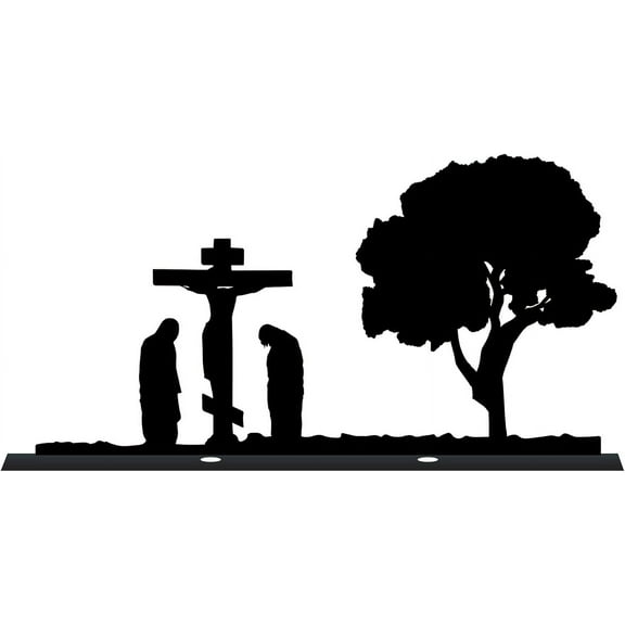 1set Metal Mailbox Topper Tree & Human Pattern Double Sided Plaque Address Sign Black Metal Art for Home Farm Park Place Outside Valentine's Day Gift 11.8inch