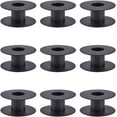 thumbnail image 1 of 1set 10pcs ABS Plastic Empty Spools for Wire Thread Bobbins Black 6.9x3.4cm, 1 of 4