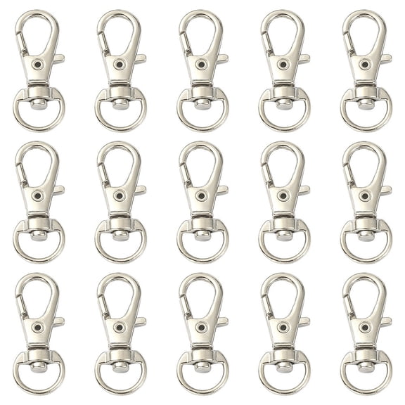 1set 10pcs Alloy Swivel Lobster Claw Clasps Swivel Snap Hook 30.5x11mm Hole: 5x10mm