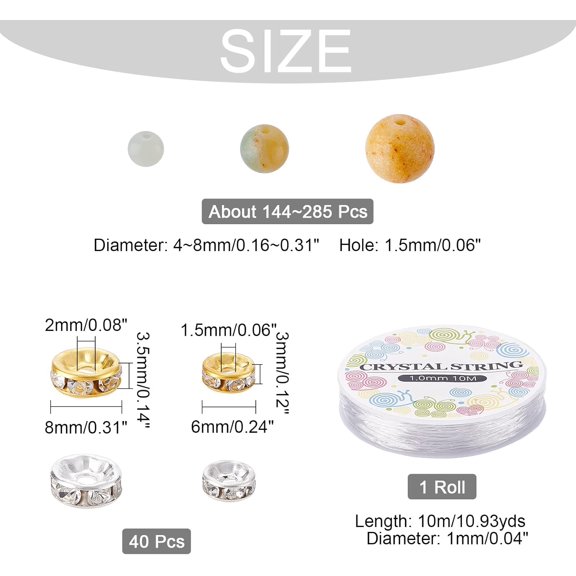 1set 114-285pcs Colorful Amazonite Amazonite Beads Kit for Necklace Bracelet Earrings Jewellery Making