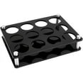 thumbnail image 1 of 1set 12 Hole Acrylic Shot Glass Holder Shot Glass Serving Tray for Bar Wine Shot Glasses Display 3 Rows Black Mini Wine Glasses Storage Organizer Rack for Party Pub Club Family Gathering, 1 of 7
