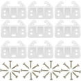thumbnail image 1 of 1set 12 sets Plastic Drawer Slides Guides Replacement Part Kit with Screw White 41x59.5x7.5mm, 1 of 5
