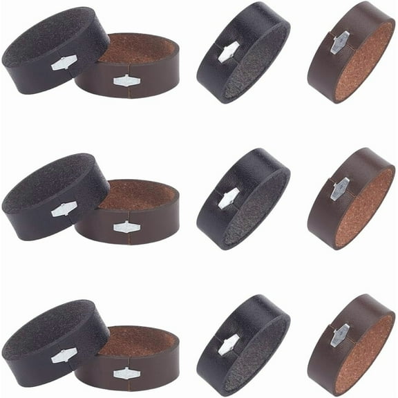 1set 12Pcs 2 Colors Cowhide Belt Loop Keeper Leather Watch Belt End Holder Straps Stays Retainer Tool Black Brown Belt Band Replacement Fit for 1.5inch Wide Men Women Belt Straps Accessories