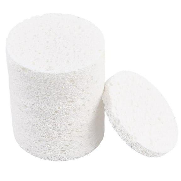 1set 12Pcs Face Washing Sponges Reusable Make-Up Remover Sponges Flat Round White Make Up Sponges for Face Daily Cleansing Gentle Exfoliating Makeup Removal Beauty Tool White DIY