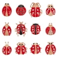 thumbnail image 1 of 1set 12pcs Ladybird Brooch Pin golden Red Alloy Insect Brooches with Rhinestone Enamel Animal Brooches Pins Badges Animal Brooch set for Backpack Clothes Hat Accessories - 12styles Bead Assortments, 1 of 5