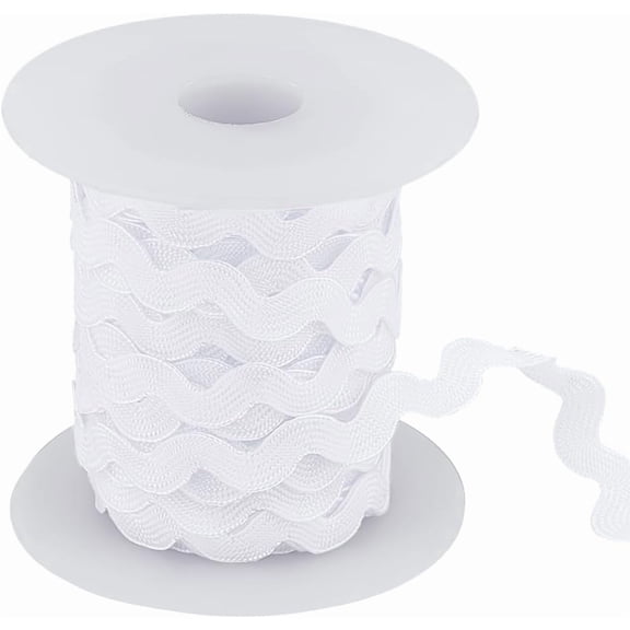 1set 13 Yards Rick Rack Trim RIC Rac Trim 5mm Width Sewing Bending Fringe Trim for Sewing Clothes Gift Wrapping White DIY