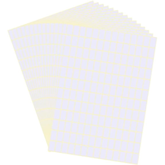 1set 15 Sheets Self-Adhesive Blank Paper Sticker Rectangle White 216x158x0.1mm