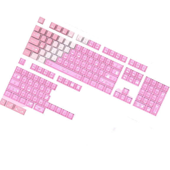 1set/150pcs Keycaps Dye Sublimation Printed Side Legends for 61/64/68/82/84/ 98/100/104/108 Mechanical Keyboards