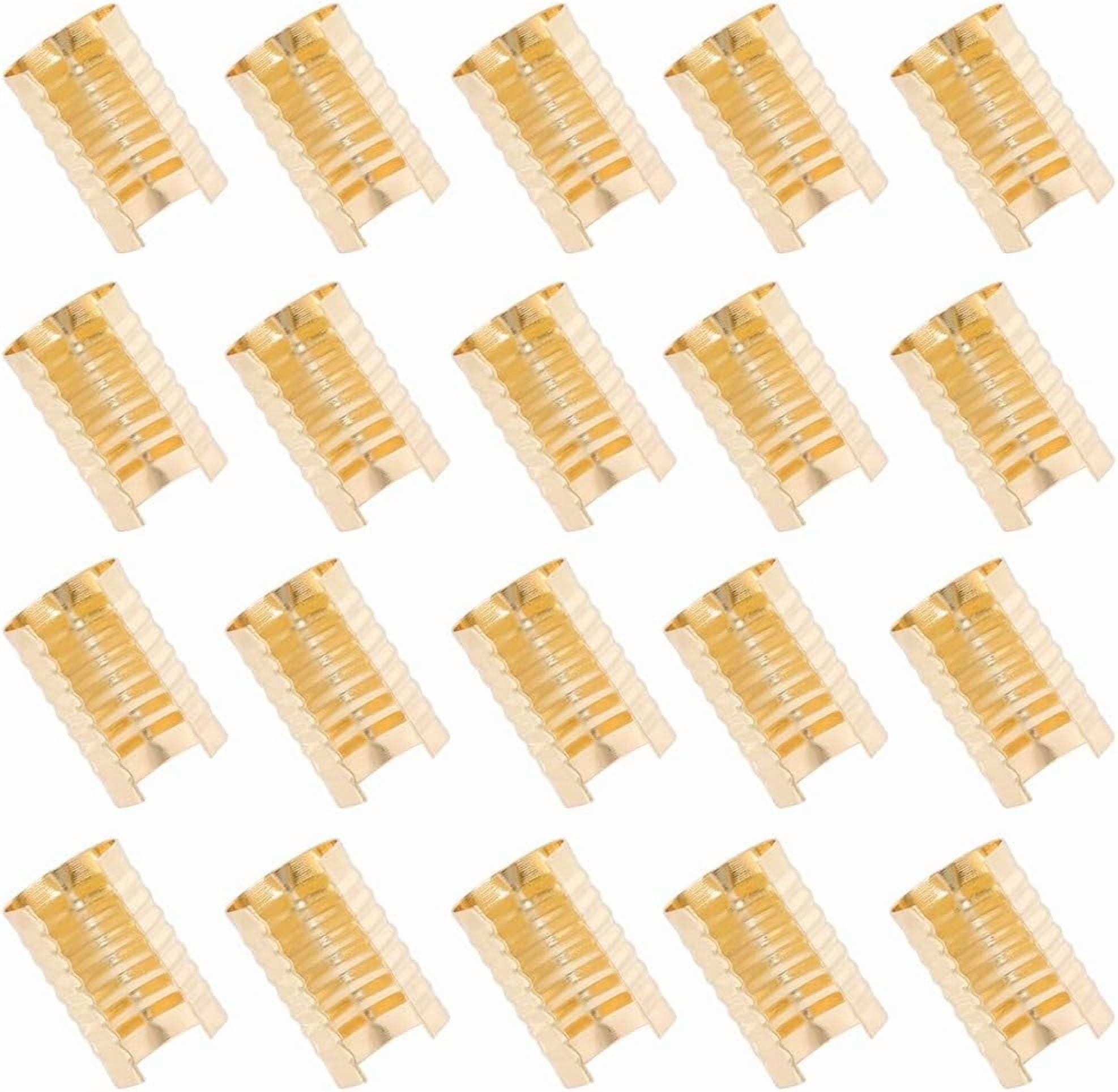 Leather Robe Crimp 1set 180Pcs Clamp Crimp Ends Gold Fold Over Cord End Metal Iron ...