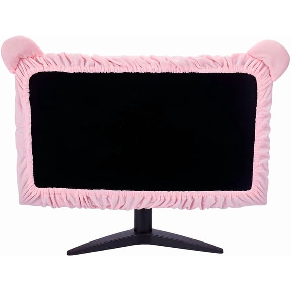 1set 1Pc Polyester Computer Monitor Dust Cover Pink 1140x68x20mm