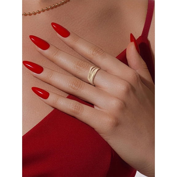 1set 1Pcs Stainless Steel Wave Open Cuff Ring Wire Wrap Stacking Ring for Women Festival Elegant Gifts Jewelry for DIY Golden