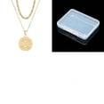 thumbnail image 1 of 1set 1pc Compass Alloy Double Layer Necklaces for Women Golden 18.11 inch(46cm), 1 of 1