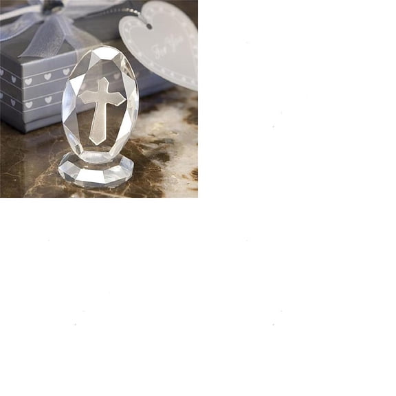 1set 1pc Transparent Glass Cross Ornament Wedding Easter Gift for Room Decor Home Decor Clear 42x26.5x43mm