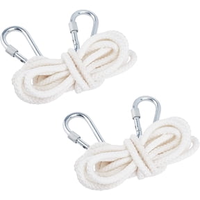 1set 2 Pcs Clothesline Clothes Drying Rope Polyester All Purpose Laundry Line Dryer Rope Adjustable Rope Tree Strap with Carabiner for Outdoor/Indoor Crafting Art Projects (10ft for Each) Red