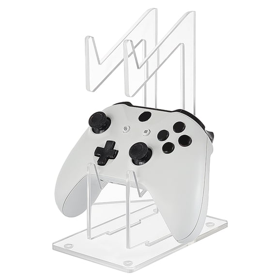 1set 2-Tier Transparent Acrylic Game Controller Display Stand Holders Controllers Desktop Organizer Stands Clear 9~19.5x9~13.9x0.45~0.75cm about 3pcs/set Acrylic