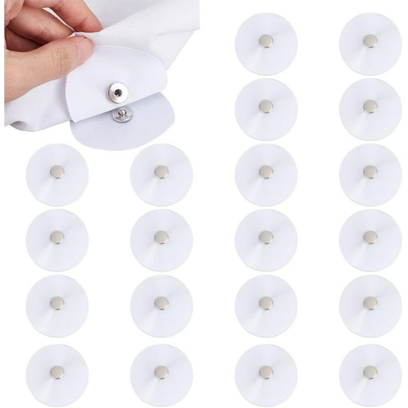 1set 2 sets Alloy & Cloth Duvet Cover Snap Buttons Garment Buttons Sewing Accessories White 60x5mm