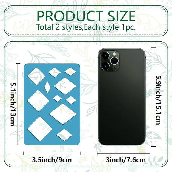 1set 2 styles Geometric Earrings Making Template Oval Stencils Templates Reusable Acrylic Cutting Stencil for Bracelets Earrings Jewelry Making Crafts Scrapbooking Canvas 3.5 x 5.1"