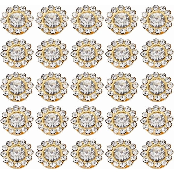 1set 200Pcs Flower Sew on Rhinestones for Clothes 12mm Clear Sew on Rhinestones Crystals Glass Gold Base Crystals Stones Beads Trim for Shoes Hats Bags Belt Crafts Sewing Accessories colorful DIY