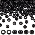 thumbnail image 1 of 1set 200pcs Glass Beads Rondelle Black 8x6mm Hole: 3.5mm, 1 of 5