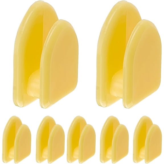 1set 20pcs Self-adhesive ABS Plastic Car Headrest Hook Yellow 31.5x21x11mm