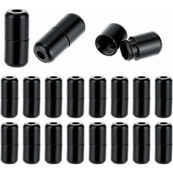 1set 20pcs Shoelace Lock Buckles Aluminum Shoelaces lock Accessories Lazy Laces Capsule Buckle for Sneakers Casual Shoes Boots Black 18x8mm Hole: 5mm