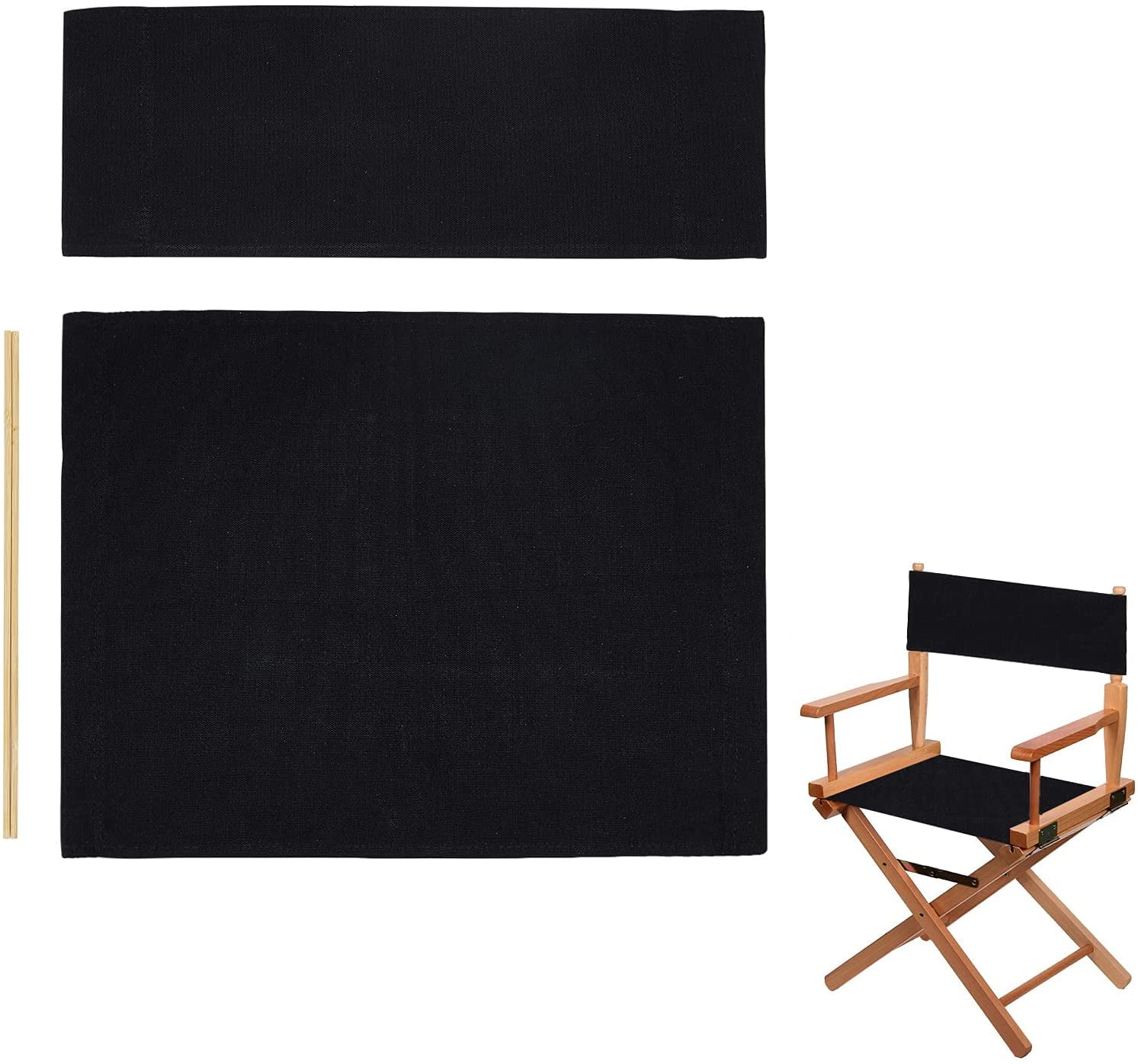 1set 21.2x16.1/21.2x7.8inch Replacement Cover Canvas Black Casual