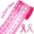 thumbnail image 1 of 1set 24 Yards 5 styles Breast Cancer Awareness Ribbon 3/8 inch(10mm) Pink Craft Grosgrain Pink Ribbon Satin Ribbon Roll for Crafts Hair Party Crafts Present Decorations Sewing Projects, 1 of 6