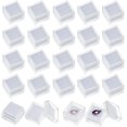 thumbnail image 1 of 1set 24pcs Square Transparent Plastic Loose Diamond box Gemstone Small Jewelry Storage Case with Sponge Inside White 2.9x2.9x2.25cm, 1 of 6