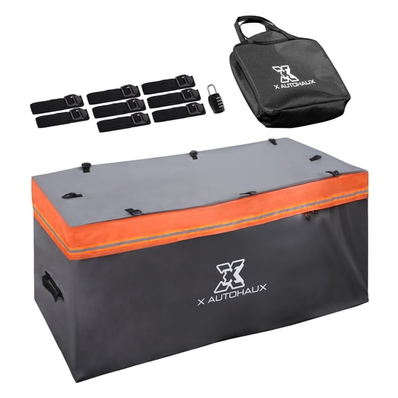 1set 25 Cubic Feet Car Tray Luggage Bag with 8 Reinforced Straps for Most Vehicles with Trailer Basket