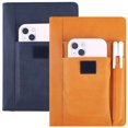 thumbnail image 1 of 1set 2Pcs 2 Color PU Leather Book Cover Notebook Wraps Rectangle Mixed Color 217x155x19mm 1pc/color, 1 of 5