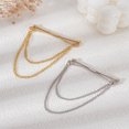 thumbnail image 1 of 1set 2Pcs 2 Colors Alloy Hanging Chain Brooch Platinum Golden 86x60x5mm 1pc/color, 1 of 3