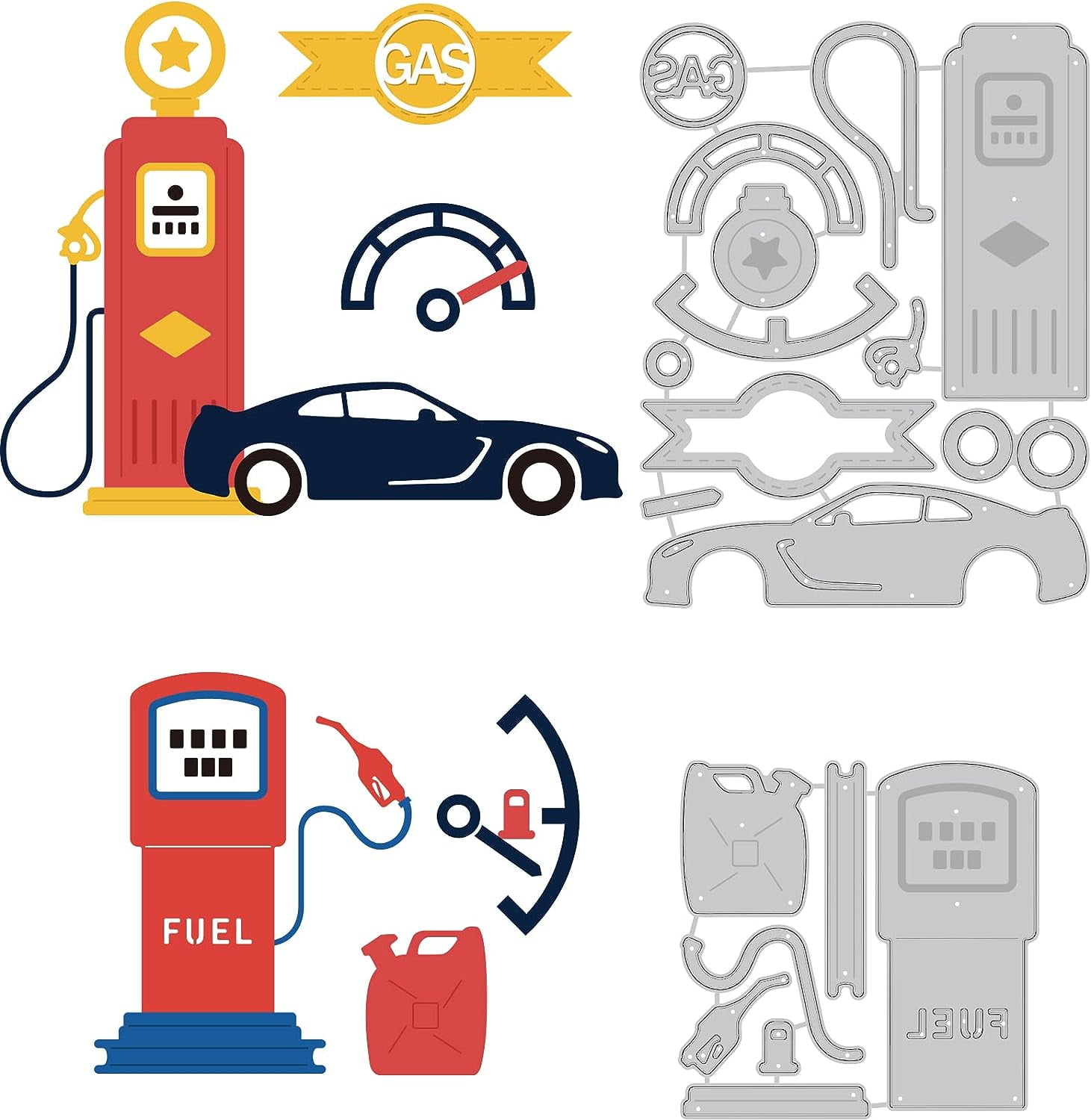 1set 2pcs 2 styles Carbon Steel Cutting Dies Stencils for Scrapbooking ...