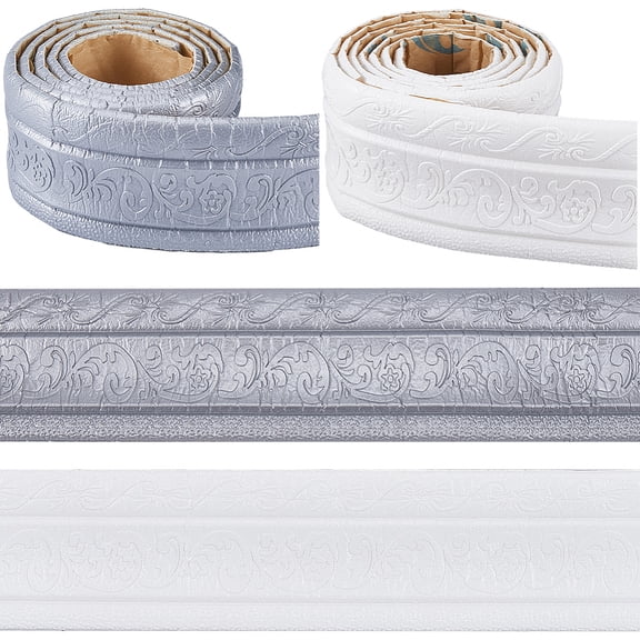 1set 2pcs 2 styles Self-Adhesive XPE Grain Contact Paper Wall Stickers for Shelf Liner Dresser Drawer Locker Mixed color 8x0.4cm 2.3m/pc 1pc/style