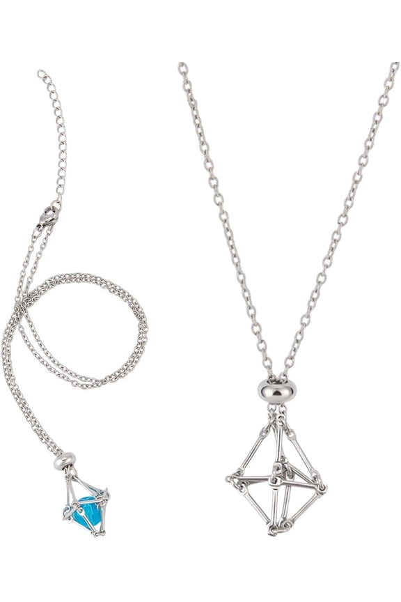 1set 2pcs 304 Stainless Steel Macrame Pouch Necklace Making for Nuggets Stainless Steel color 17.24 inch(43.8cm)