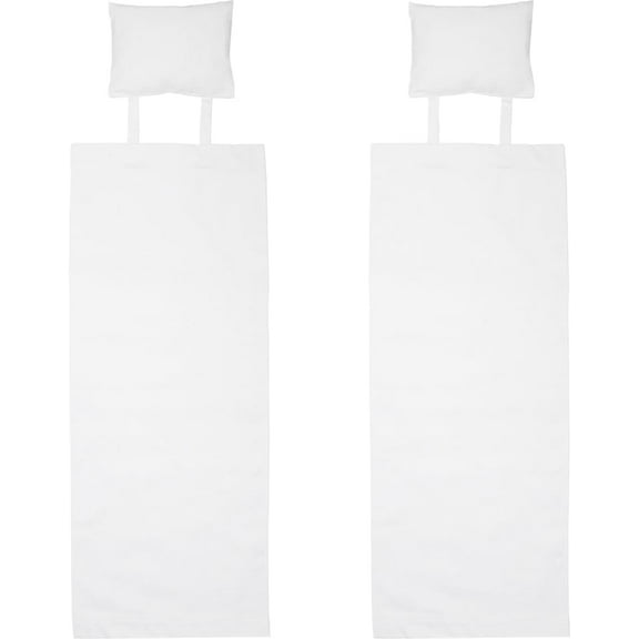 1set 2pcs Canvas Cloth Chair Replacement for Director Chair Makeup Chair Seat and Back White 1430mm