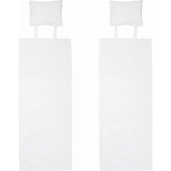 1set 2pcs Canvas Cloth Chair Replacement for Director Chair Makeup Chair Seat and Back White 1430mm